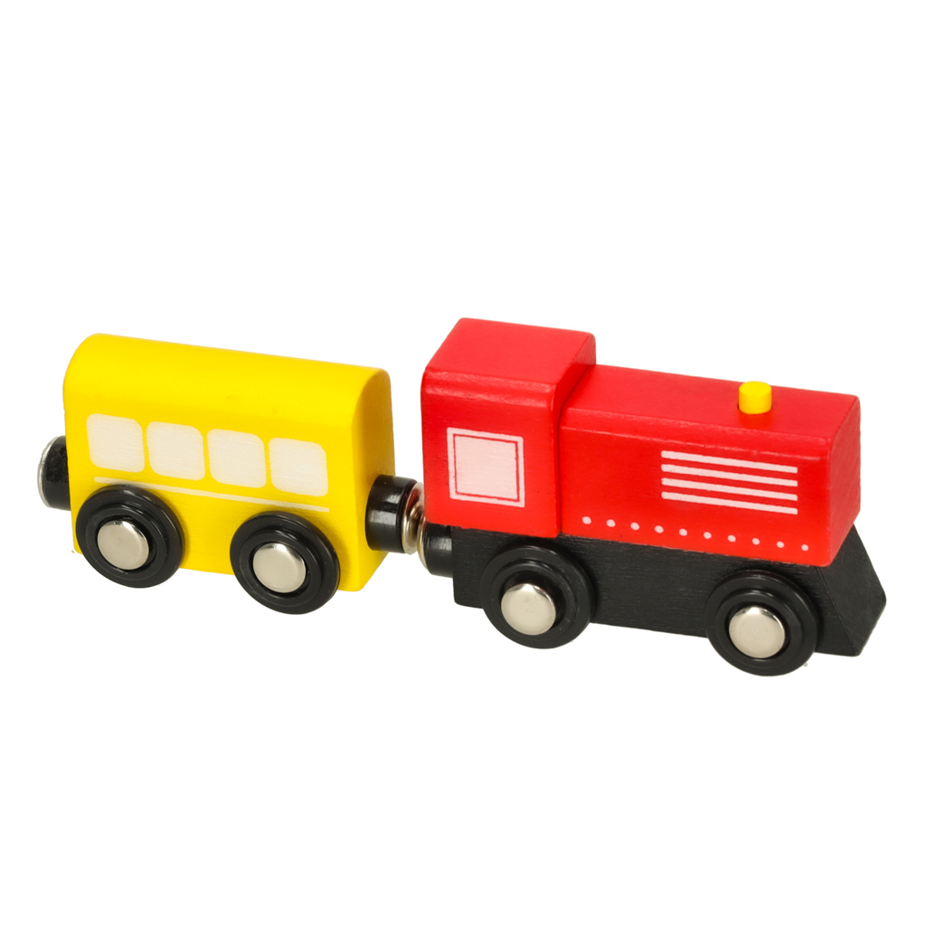 Kolejka drewniana pociąg lokomotywa dworzec 50 elementów - obrazek 6