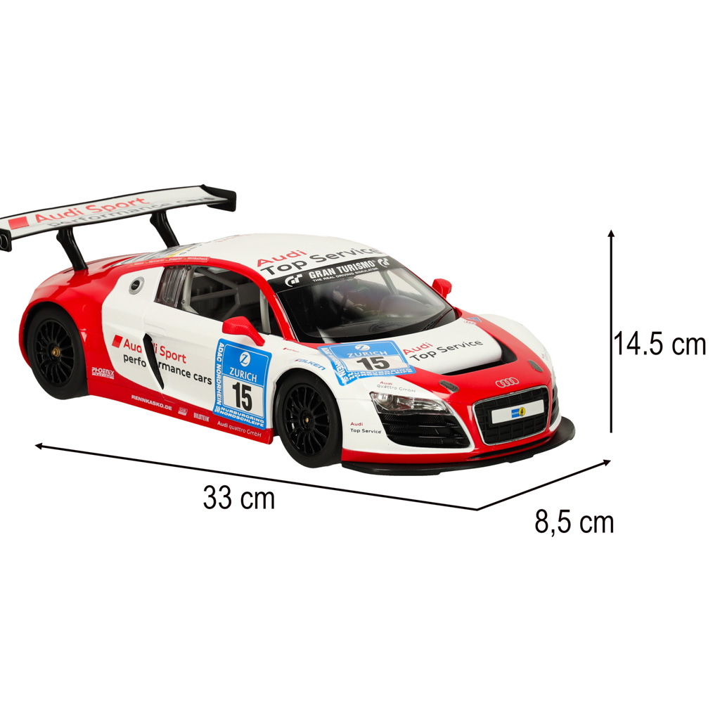 Samochód zdalnie sterowany Rastar 47510 AUDI R8 LMS Performance 1:14 - obrazek 8