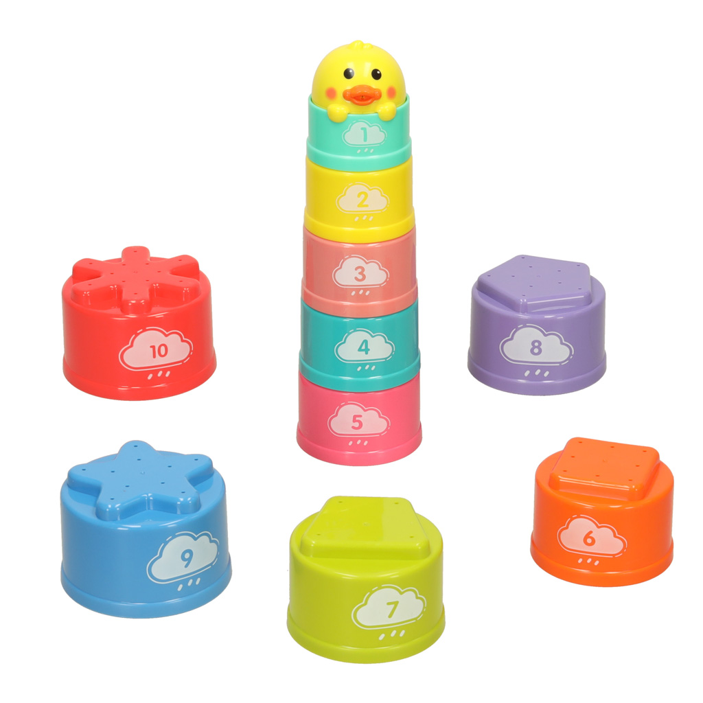 Wieża edukacyjna kubeczki zabawka do kąpieli Bibi-inn - obrazek 4