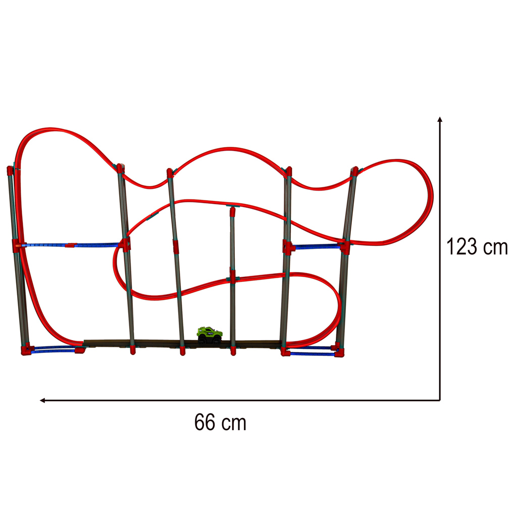 Magnetyczny tor samochodowy antygrawitacyjny 123cm XL 120el. - obrazek 7