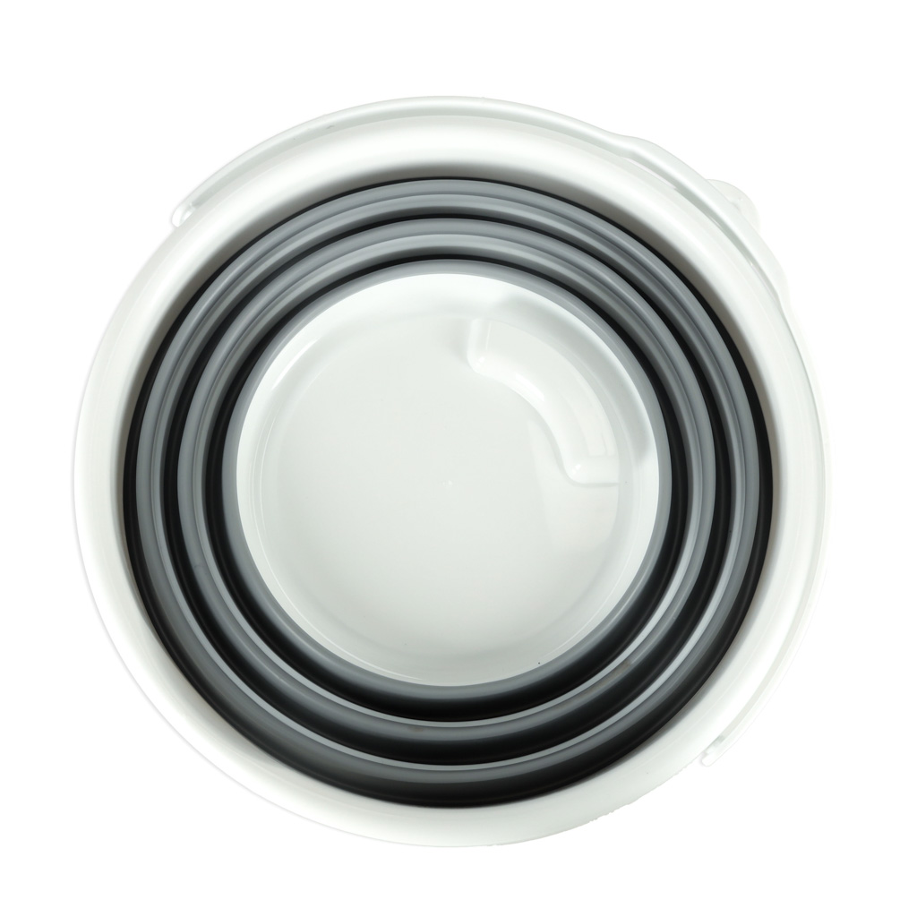 Wiadro silikonowe składane wiaderko uniwersalne wedkarskie turystyczne na pranie kemping z rączką 10l - obrazek 4