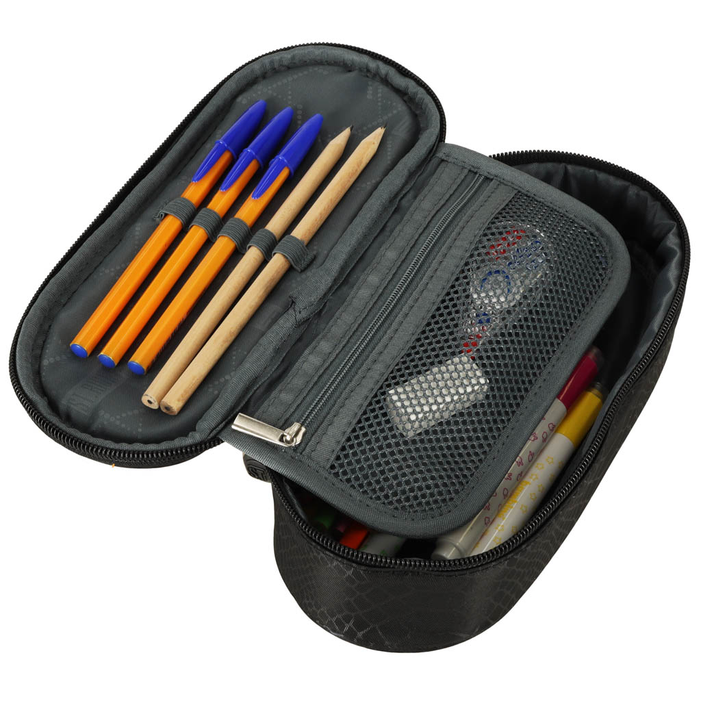 Piórnik szkolny jednokomorowy St. Right Czarny - obrazek 4