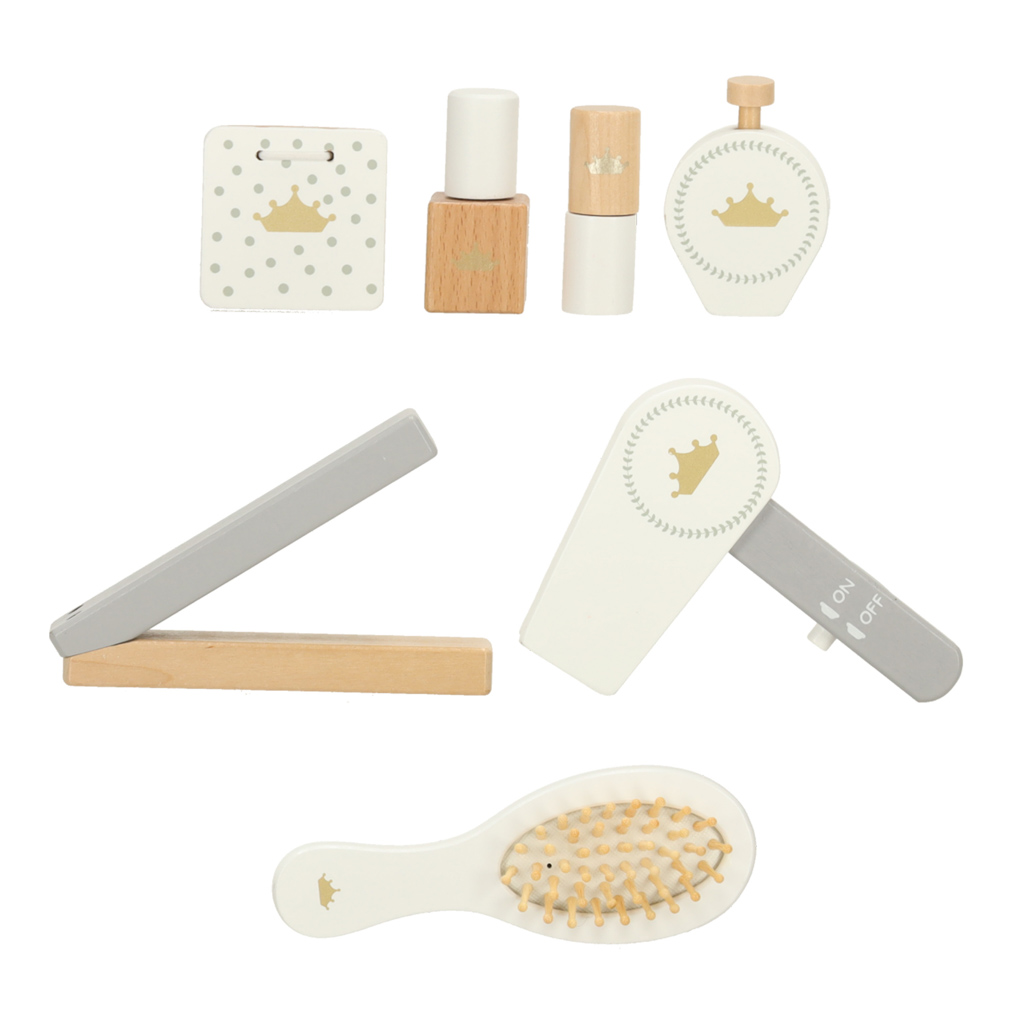 Toaletka drewniana dla dziewczynki LULILO Bella lustro taboret akcesoria - obrazek 6