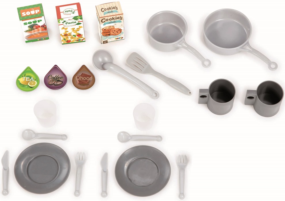 Kuchnia dla dzieci kran palniki elektryczne dźwięki składana walizka na kółkach - obrazek 6