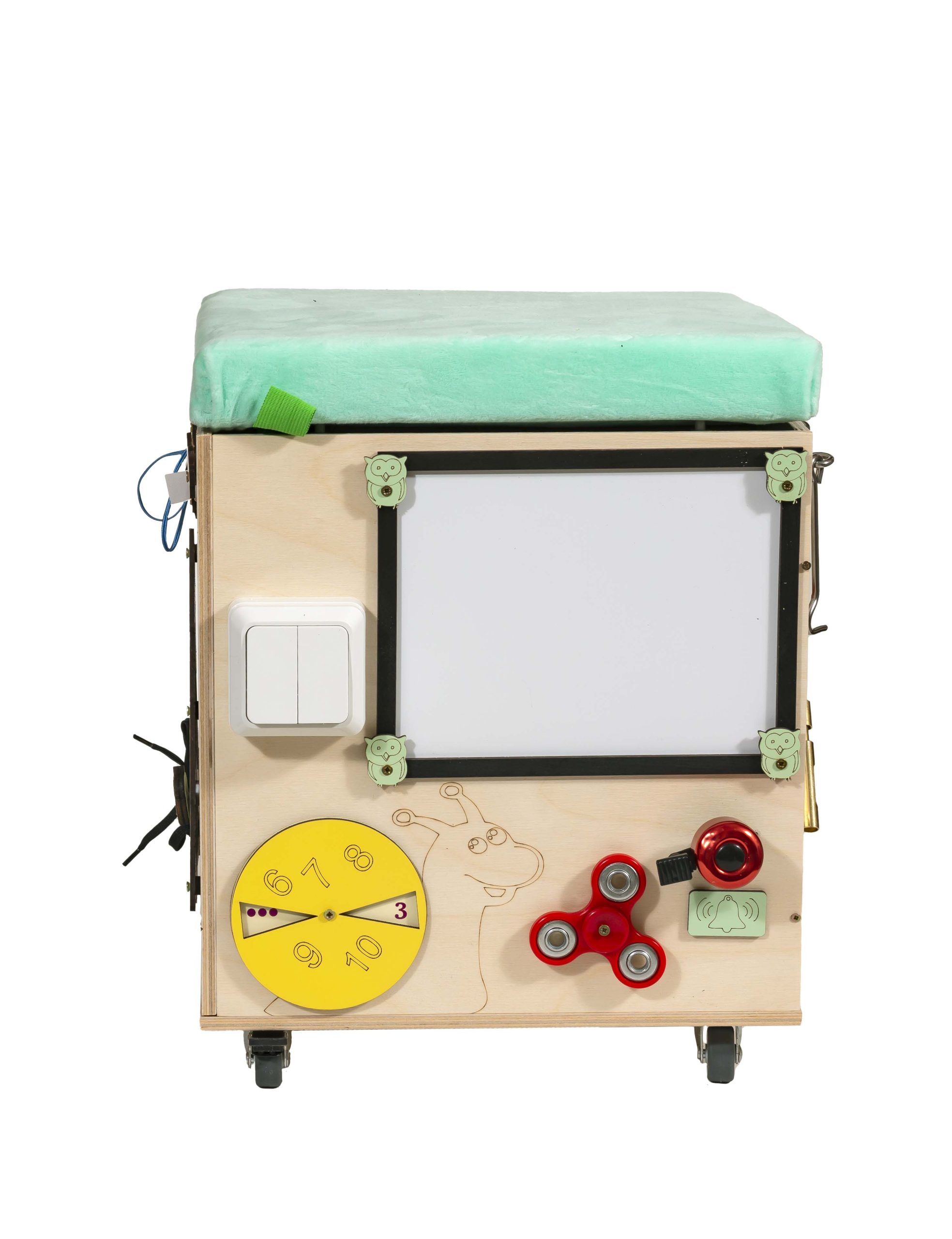 Pufa ze schowkiem dla dzieci kostka manipulacyjna - obrazek 4