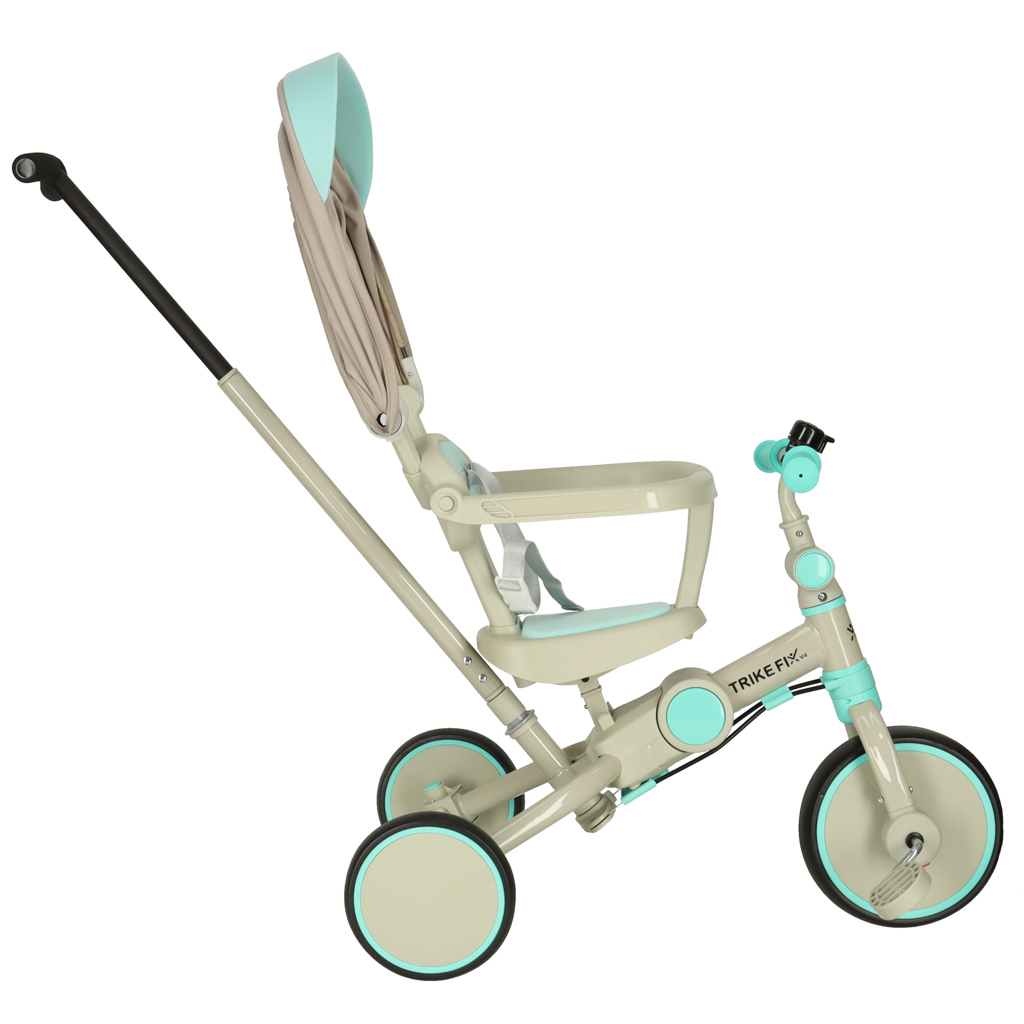 Rowerek trójkołowy TRIKE FIX V4 rower spacerówka rowerek biegowy 6w1 szary niebieski - obrazek 4