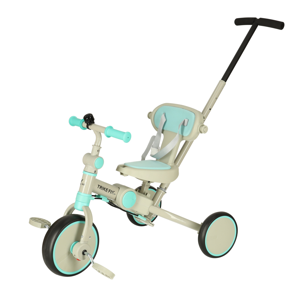 Rowerek trójkołowy TRIKE FIX V4 rower spacerówka rowerek biegowy 6w1 szary niebieski - obrazek 6