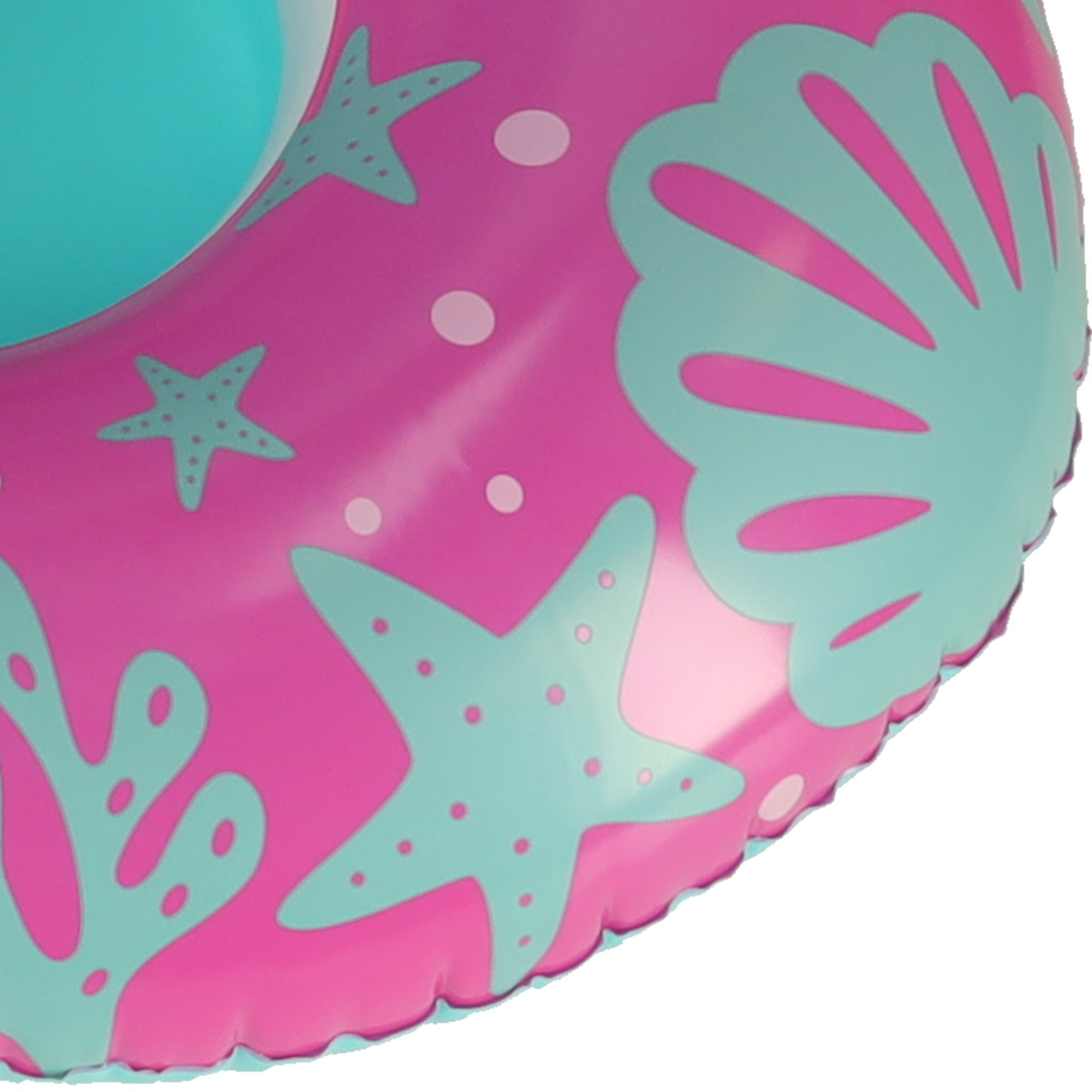 Kółko do pływania koło dmuchane dla niemowląt pontonik z daszkiem BESTWAY 34091 różowe - obrazek 5