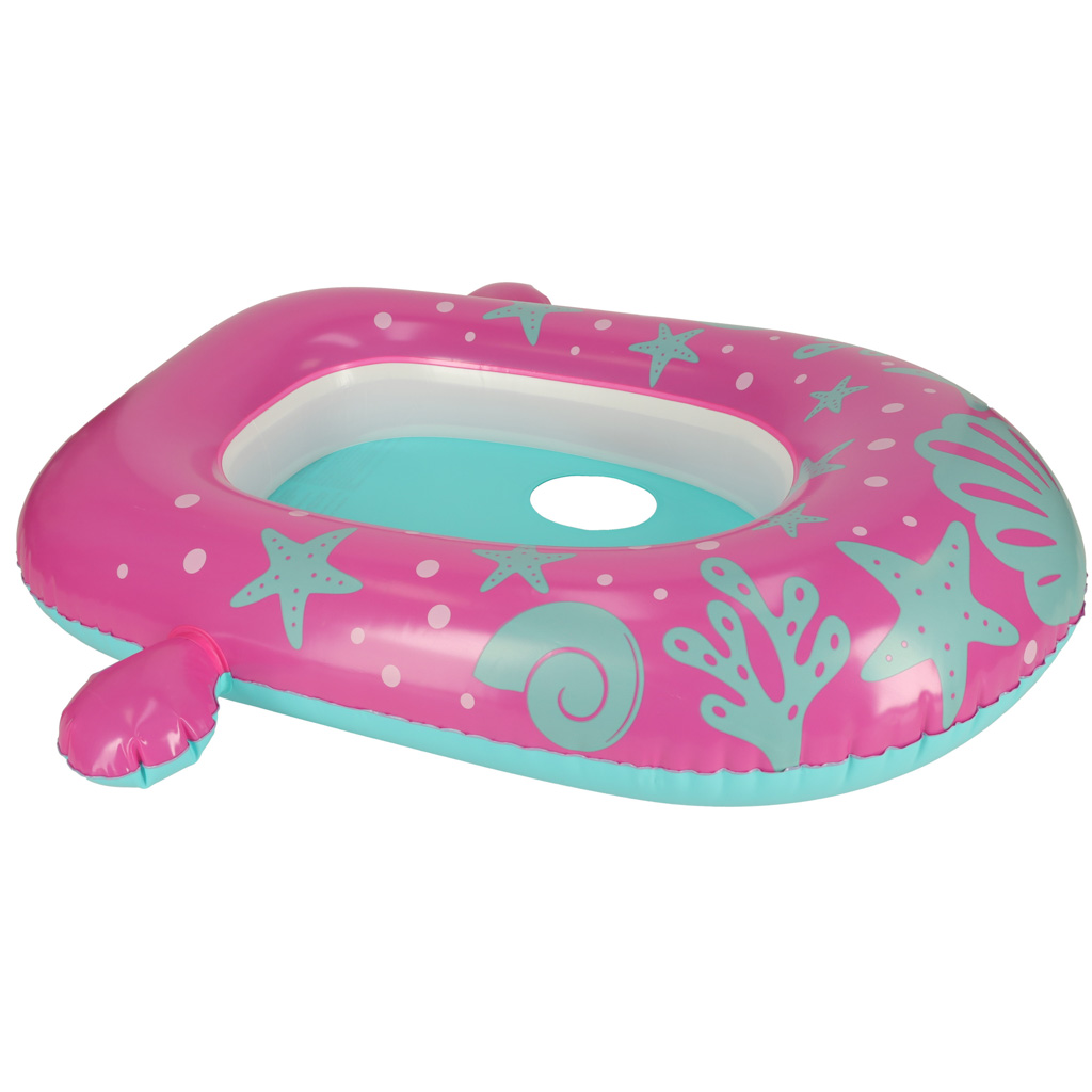 Kółko do pływania koło dmuchane dla niemowląt pontonik z daszkiem BESTWAY 34091 różowe - obrazek 8