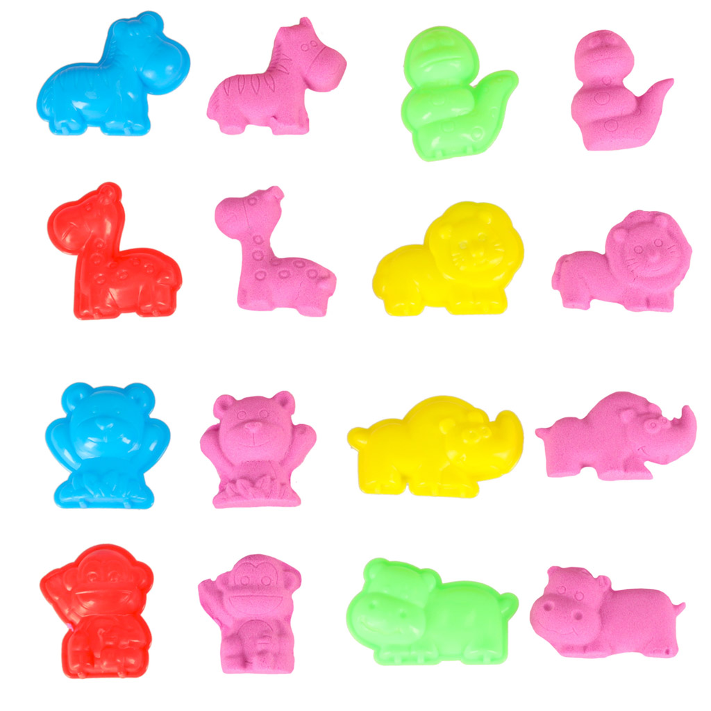 Piasek dla dzieci w wiaderku 1kg foremki różowy - obrazek 5