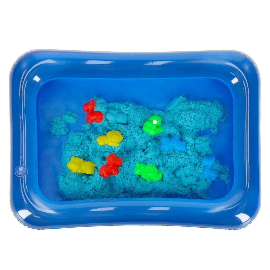Piasek dla dzieci w wiaderku 1kg foremki niebieski - obrazek 3