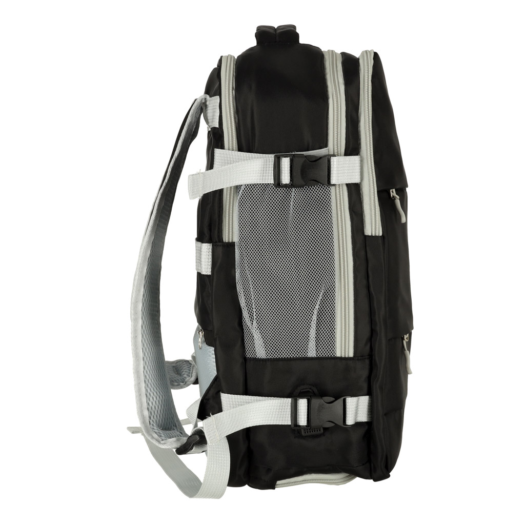 Plecak podróżny bagaż podręczny RYANAIR WIZZAIR USB czarny - obrazek 4