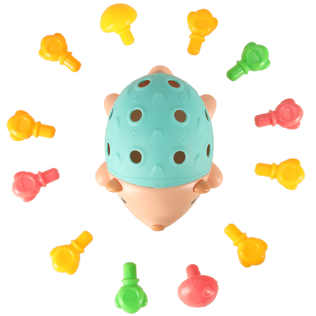 Jeżyk sensoryczny edukacyjny montessori wyjmowane kolce niebieski - obrazek 4