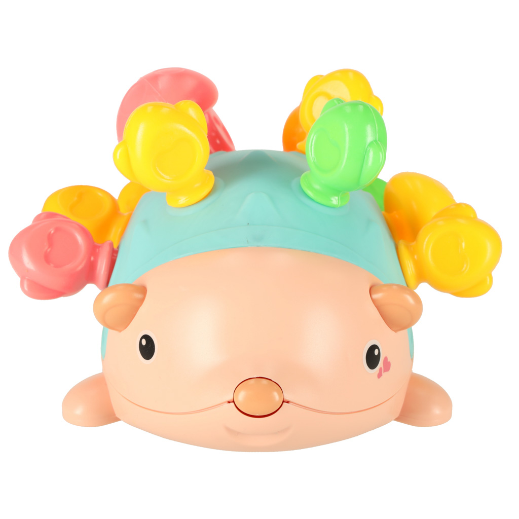 Jeżyk sensoryczny edukacyjny montessori wyjmowane kolce niebieski - obrazek 6