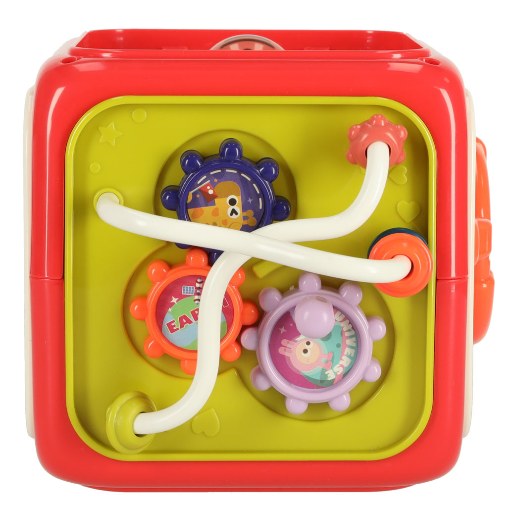 Sorter Układanka kostka sensoryczna klocki edukacyjne Montessori 6w1 - obrazek 7