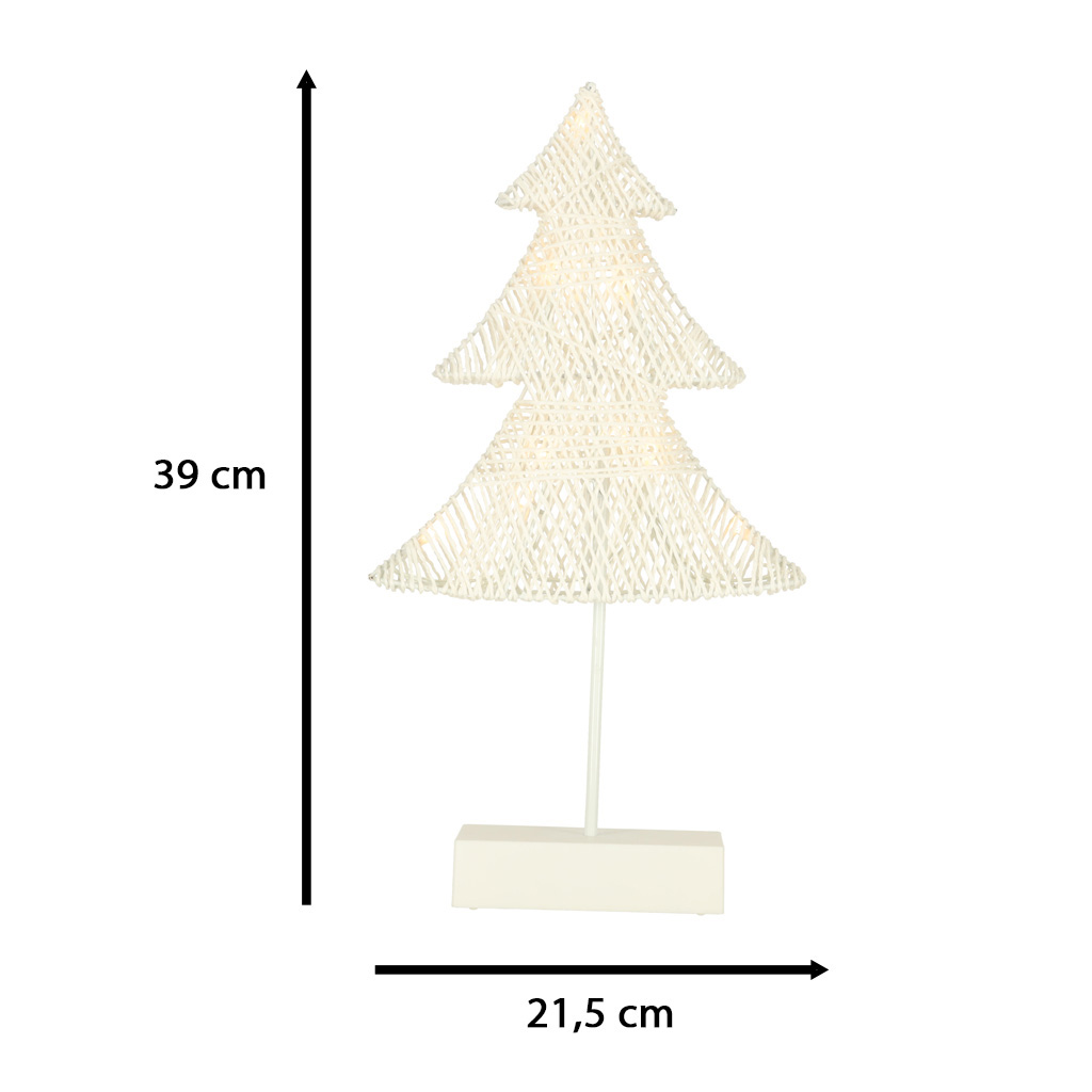 Choinka świecąca dekoracja świąteczna 10 LED 39 cm ciepły biały - obrazek 4