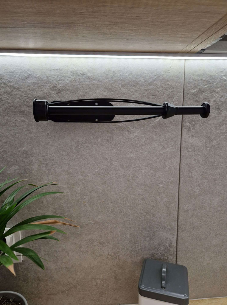 Wieszak uchwyt na ręcznik papierowy kuchenny obrotowy loft czarny - obrazek 6