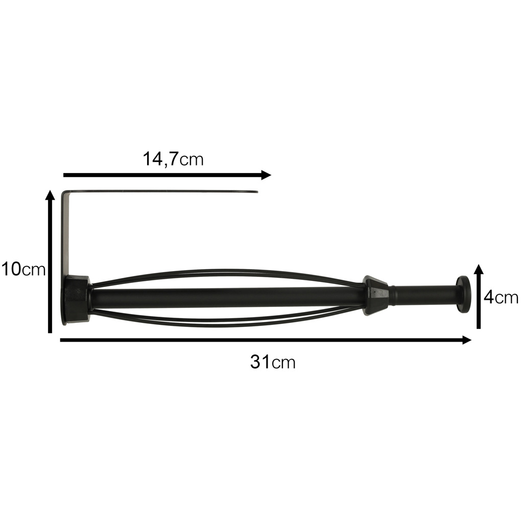 Wieszak uchwyt na ręcznik papierowy kuchenny obrotowy loft czarny - obrazek 8