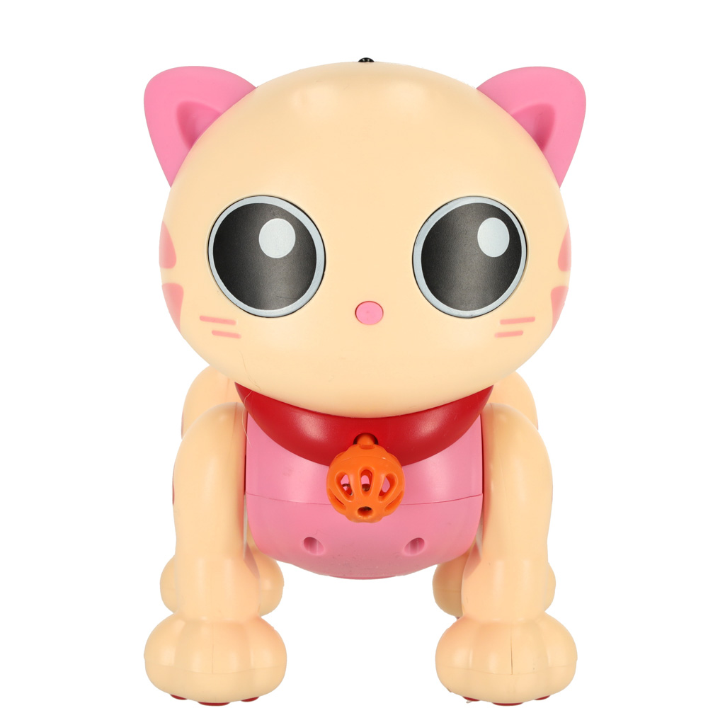 Kot kotek interaktywny zdalnie sterowany na pilota RC robot skacze różowy - obrazek 3