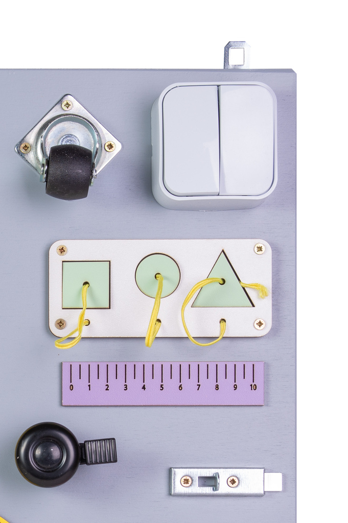 Tablica manipulacyjna drewniana szara 50 x 37,5 cm - obrazek 3