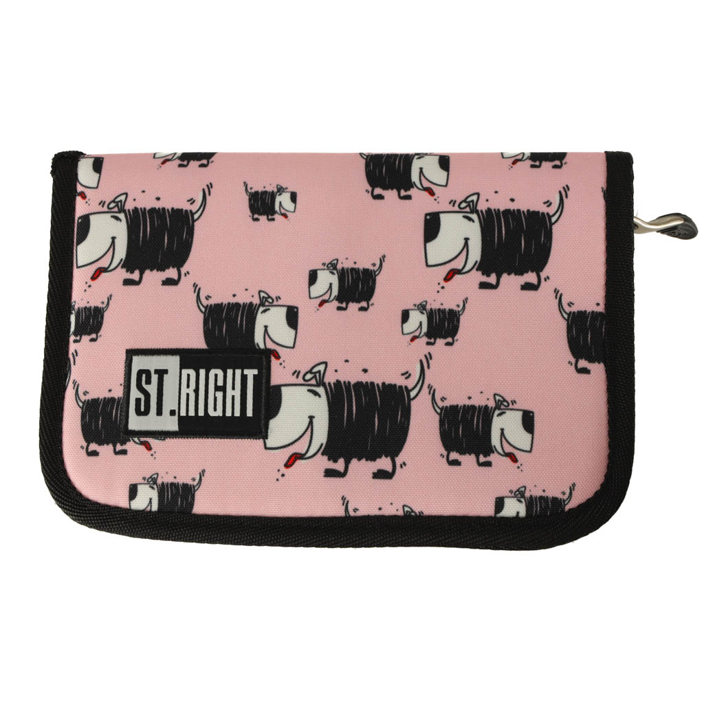 Piórnik szkolny jednokomorowy St. Right różowy - obrazek 3