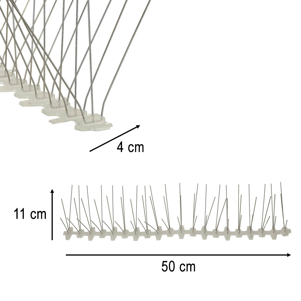 Kolce metalowe na ptaki gołębie 50cm x 11cm x 4cm - obrazek 4