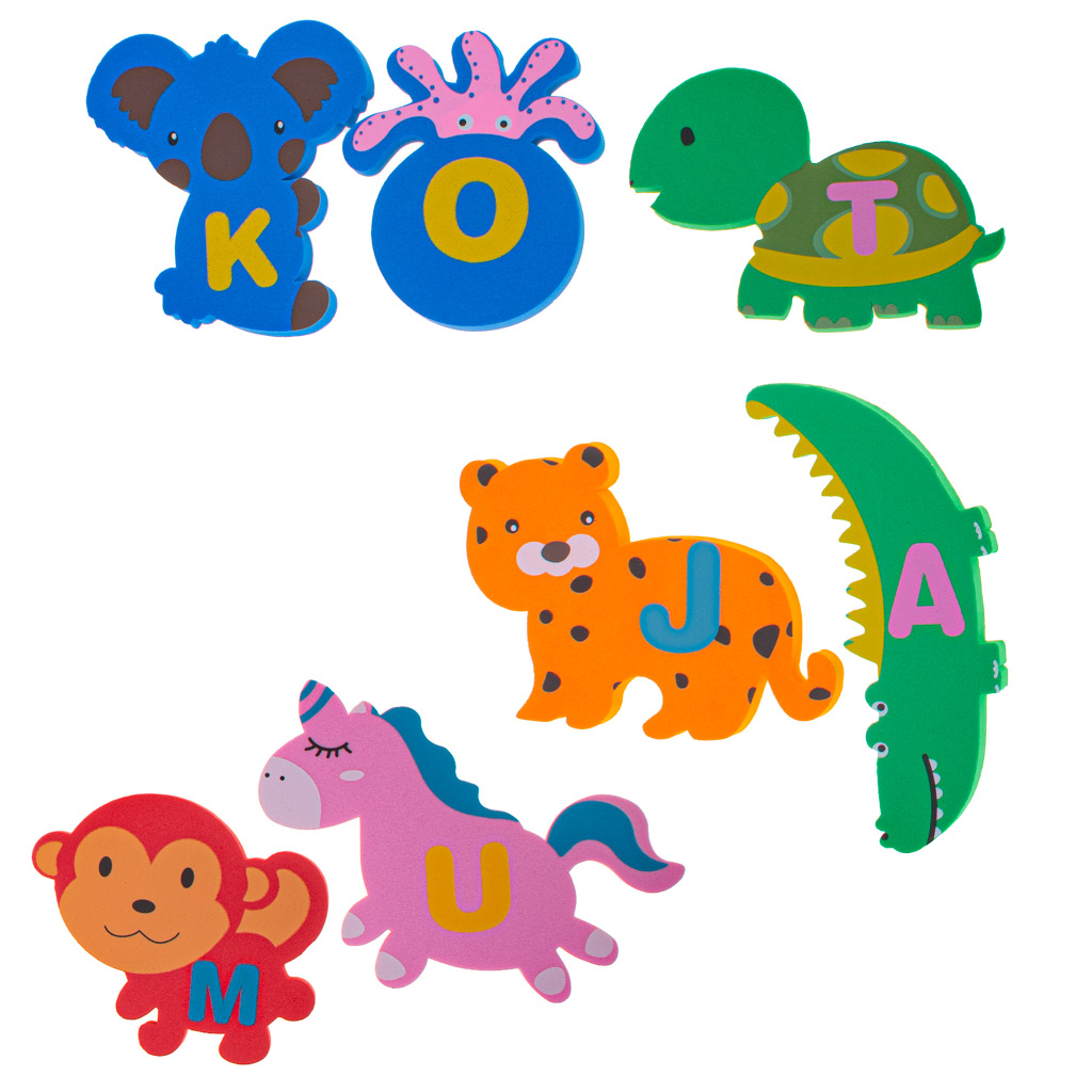 Zabawka wodna dla dzieci naklejki do kąpieli piankowe zwierzątka 26 elementów - obrazek 6