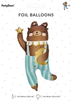 Balon foliowy Miś 55cm x 90cm - obrazek 3