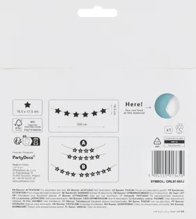 Baner napis na baby shower gwiazdki jasnoniebieskie 290cm x 16,5cm - obrazek 4