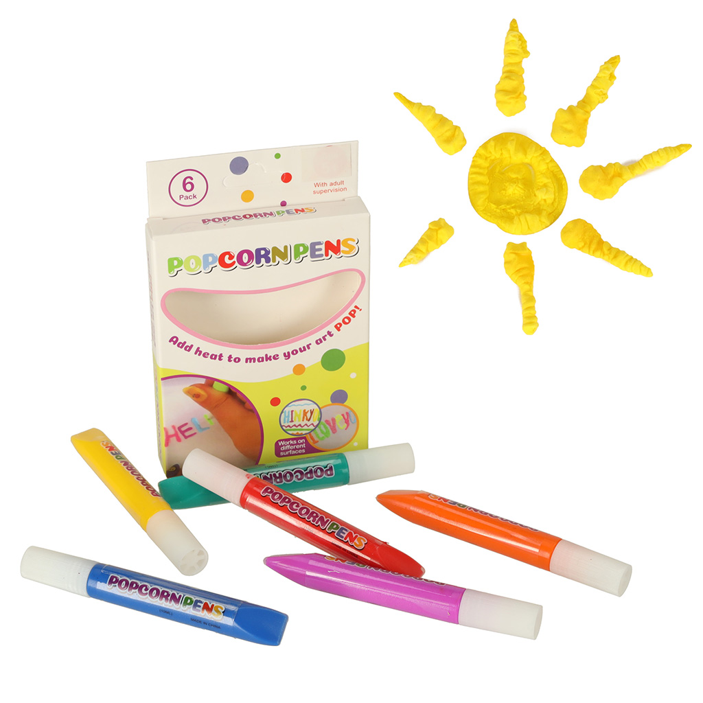 Mazaki flamastry efekt 3D pęcznieją jak popcorn 6 kolorów - obrazek 4