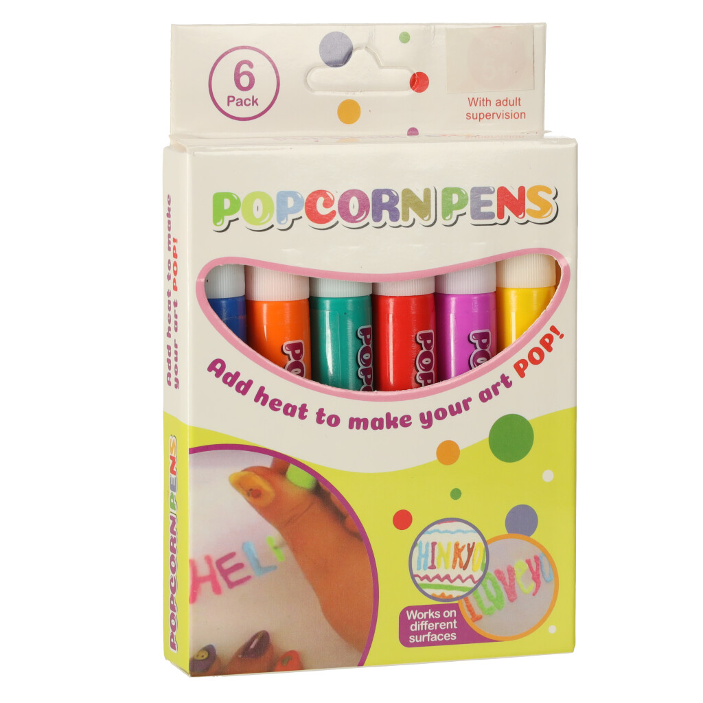 Mazaki flamastry efekt 3D pęcznieją jak popcorn 6 kolorów - obrazek 6