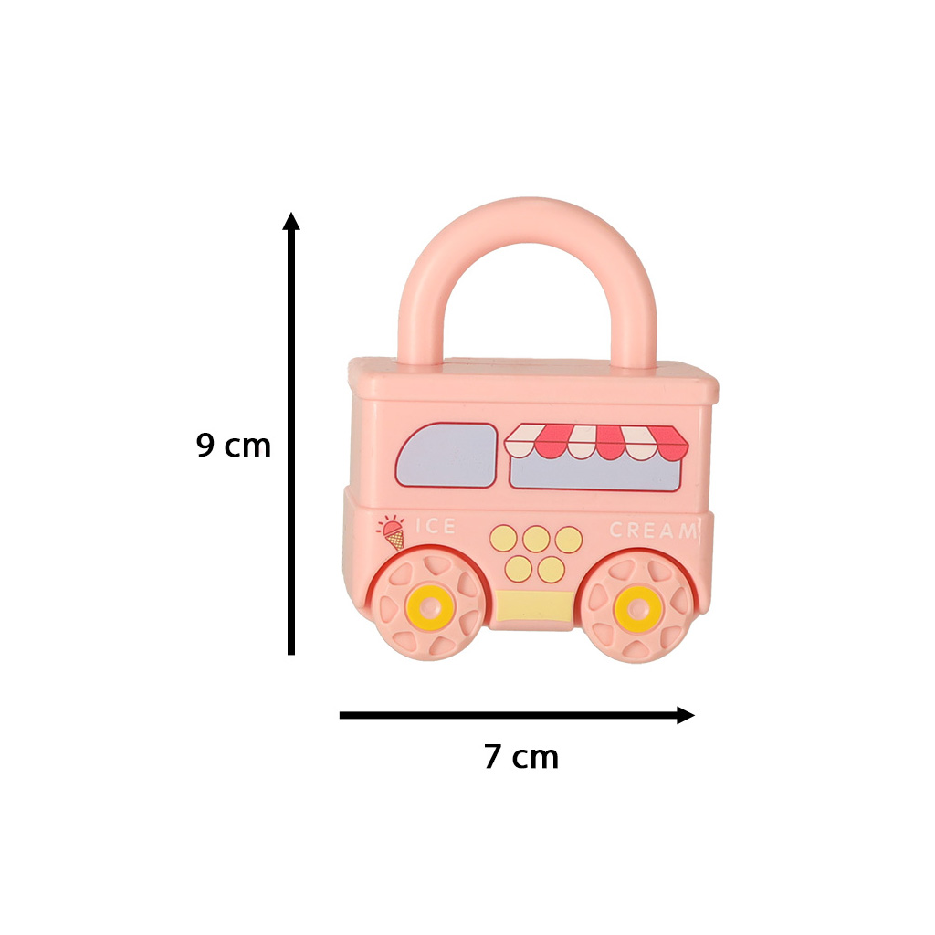 Zabawka edukacyjna łamigłówka samochodziki z wagonikami kłódkami wagoniki kłódki z kluczykami autka Montessori 13 el. - obrazek 8
