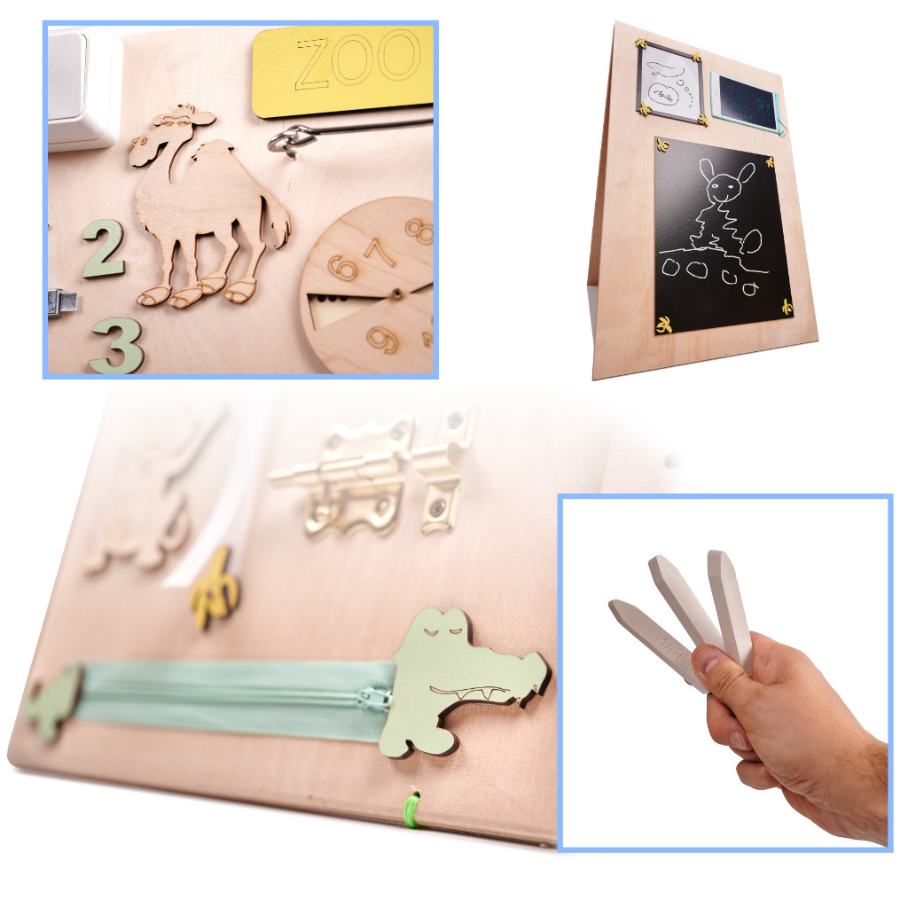 Tablica manipulacyjna drewniana 50 x 75 cm - obrazek 8