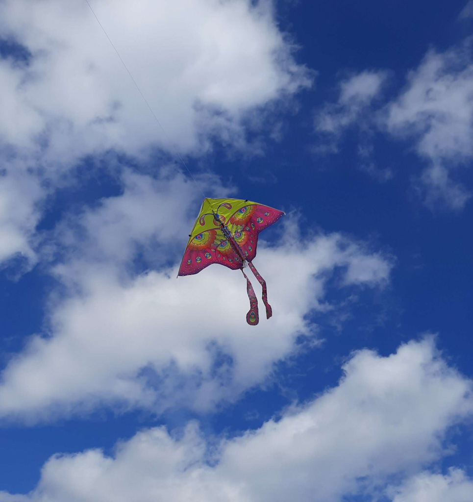 Latawiec duży 90cm motyl fioletowy - obrazek 5