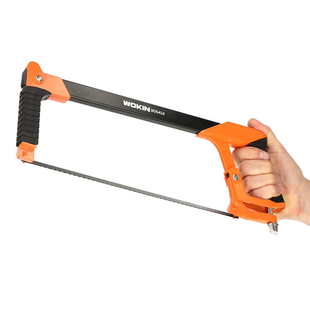 Piła ręczna brzeszczot do metalu kabłąkowa aluminiowy uchwyt regulacja ostrza 300 mm WOKIN - obrazek 5