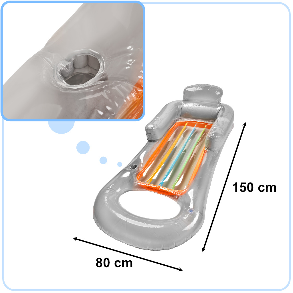 Materac dmuchany fotel BESTWAY 43028 szary - obrazek 5