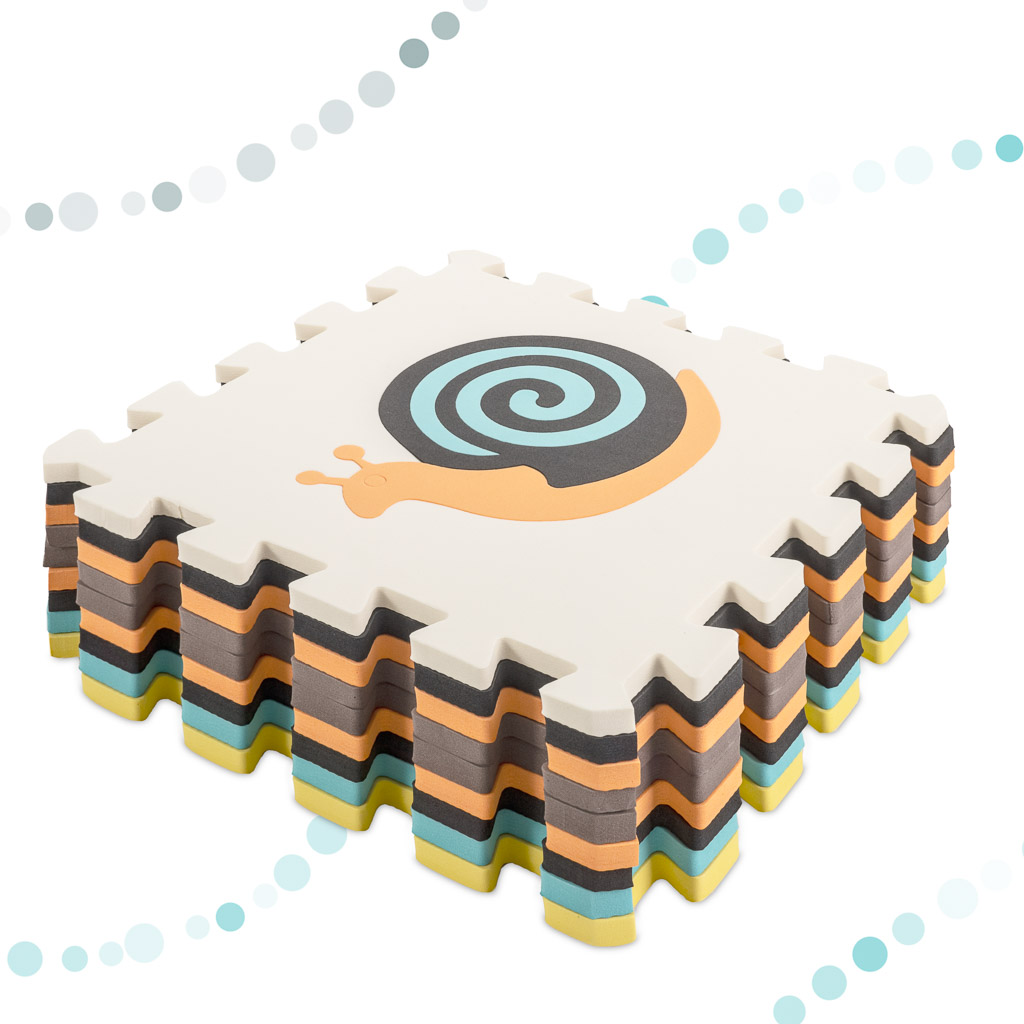 Mata edukacyjna piankowa puzzle zwierzątka kolorowa 85 x 85 cm 9 elementów - obrazek 3