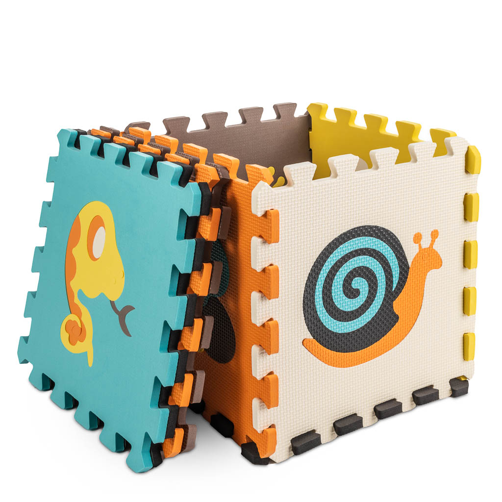 Mata edukacyjna piankowa puzzle zwierzątka kolorowa 85 x 85 cm 9 elementów - obrazek 5