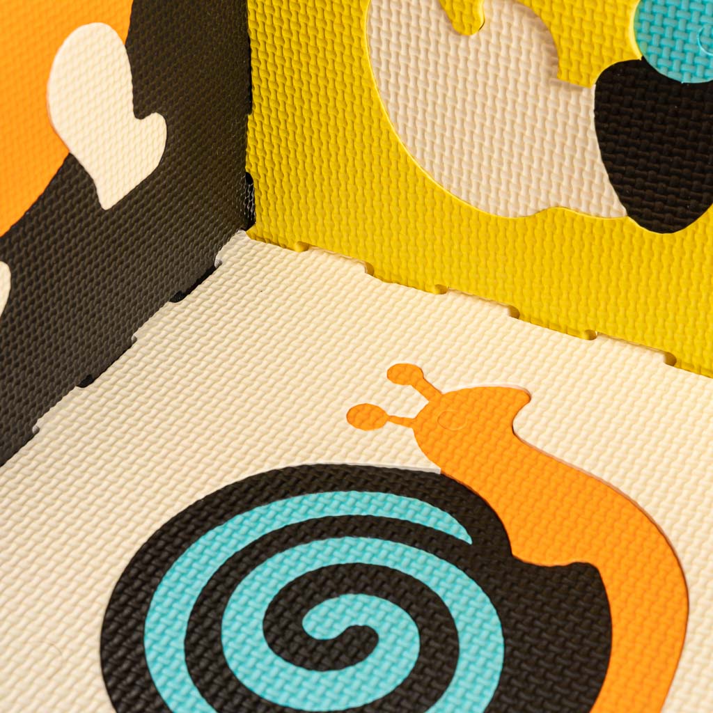 Mata edukacyjna piankowa puzzle zwierzątka kolorowa 85 x 85 cm 9 elementów - obrazek 8