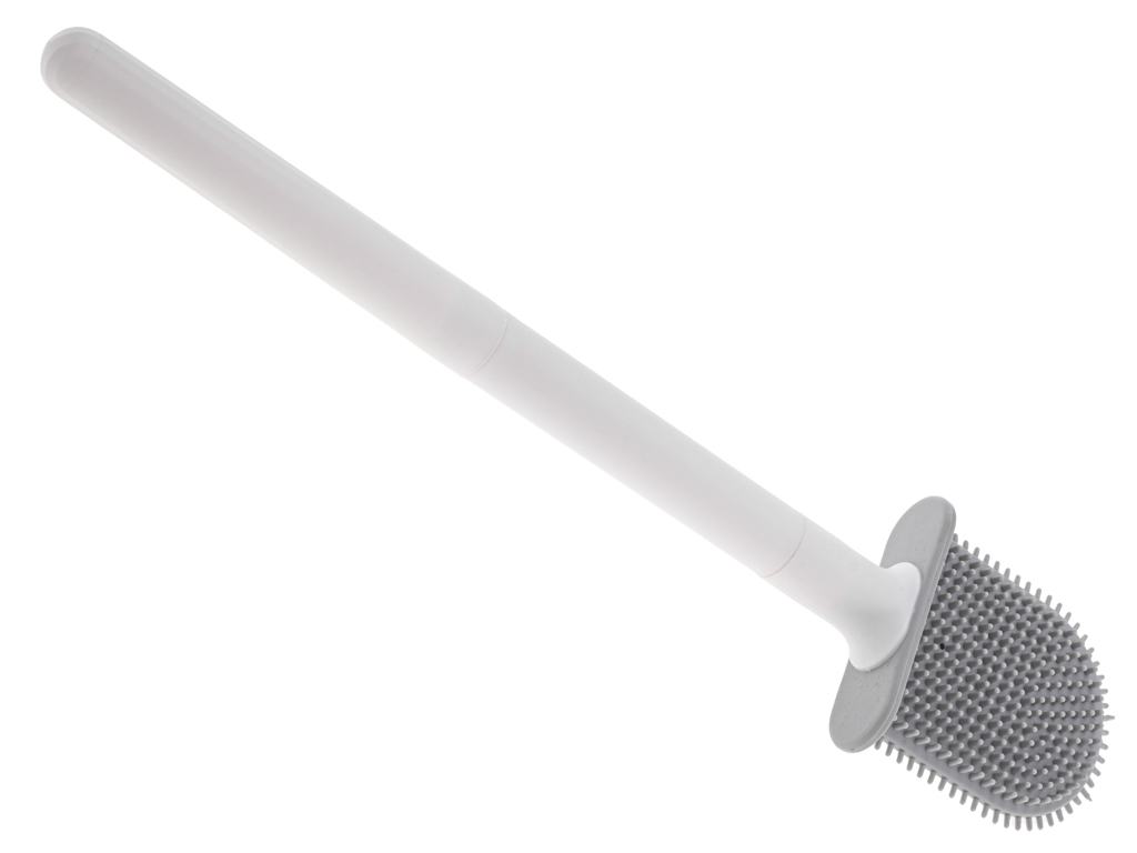 Szczotka silikonowa do WC z pojemnikiem biała - obrazek 6