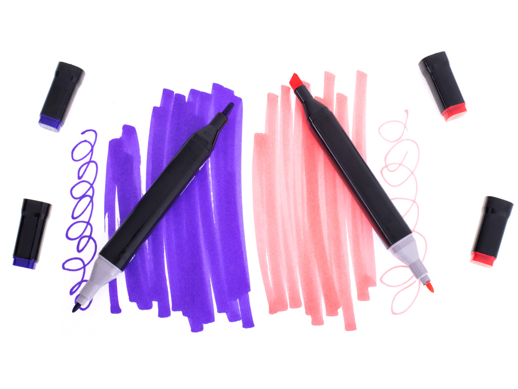 Markery dwustronne alkoholowe w etui 168 sztuk - obrazek 5