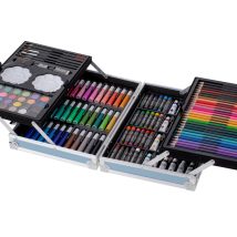 Zestaw plastyczny do malowania w walizce 145el niebieski