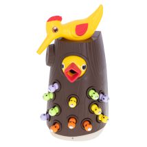 Gra montessori magnetyczna nakarm ptaszka złap robaczka głodny dzięcioł