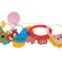 Karuzela projektor gwiazd do łóżeczka kołysanki różowa z pilotem