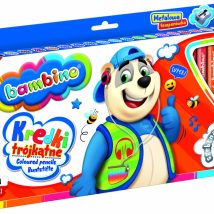 Kredki ołówkowe trójkątne grube Bambino 24 kolory temperówka