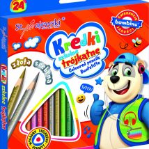 Kredki ołówkowe trójkątne Bambino 24 kolory