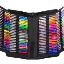 Długopisy żelowe kolorowe w etui 120szt + 120 wkładów
