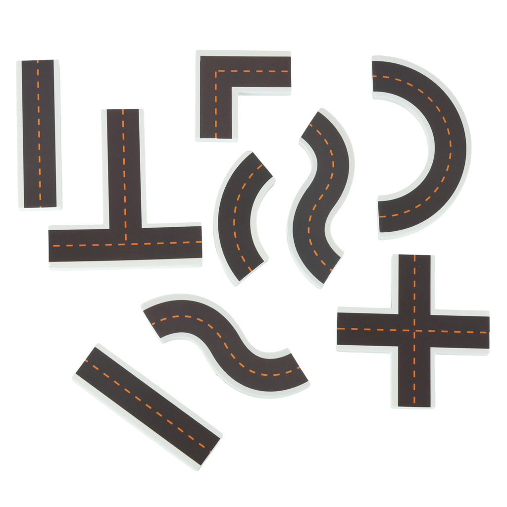 Zabawka do kąpieli wanny wodna dla dzieci naklejki piankowe autka ulica puzzle 23 el. - obrazek 3