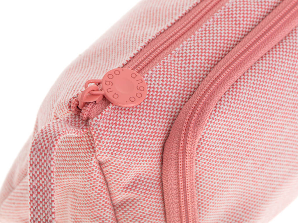 Piórnik szkolny dwukomorowy saszetka kosmetyczka rozkładany 3w1 różowy - obrazek 7