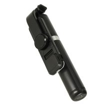 Kijek do selfie z pilotem Bluetooth statyw tripod lampka LED czarny